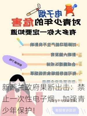 新西兰政府果断出击：禁止一次性电子烟，加强青少年保护！