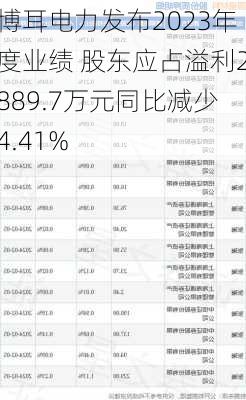 博耳电力发布2023年度业绩 股东应占溢利2889.7万元同比减少4.41%