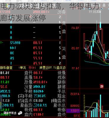 电力板块逆势推高，华银电力、廊坊发展涨停