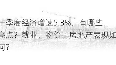 一季度经济增速5.3%，有哪些亮点？就业、物价、房地产表现如何？