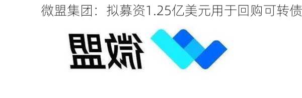 微盟集团：拟募资1.25亿美元用于回购可转债