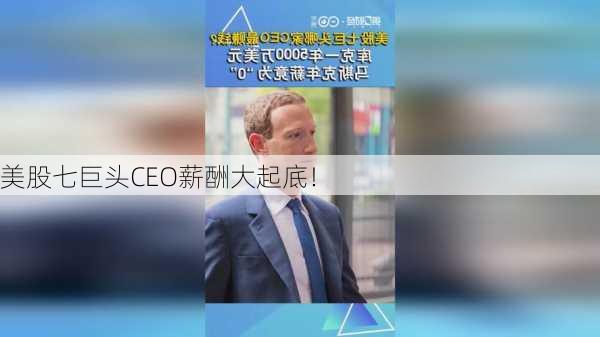 美股七巨头CEO薪酬大起底！