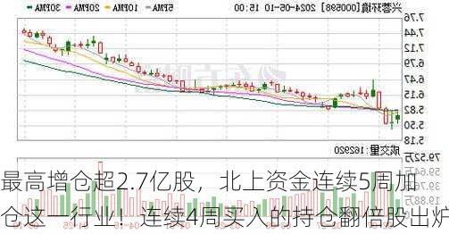 最高增仓超2.7亿股，北上资金连续5周加仓这一行业！连续4周买入的持仓翻倍股出炉