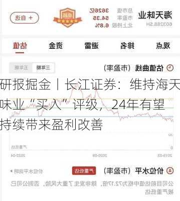 研报掘金丨长江证券：维持海天味业“买入”评级，24年有望持续带来盈利改善