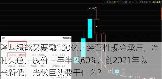 隆基绿能又要融100亿，经营性现金承压，净利失色，股价一年半跌60%，创2021年以来新低，光伏巨头要干什么？