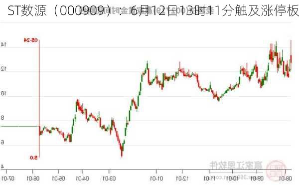 ST数源（000909）：6月12日13时11分触及涨停板