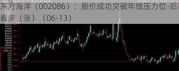 东方海洋（002086）：股价成功突破年线压力位-后市看多（涨）（06-13）