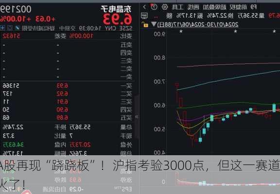 A股再现“跷跷板”！沪指考验3000点，但这一赛道火了！