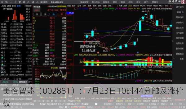 美格智能（002881）：7月23日10时44分触及涨停板