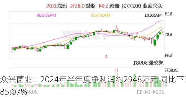 众兴菌业：2024年半年度净利润约2948万元 同比下降85.07%