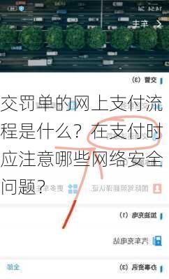 交罚单的网上支付流程是什么？在支付时应注意哪些网络安全问题？