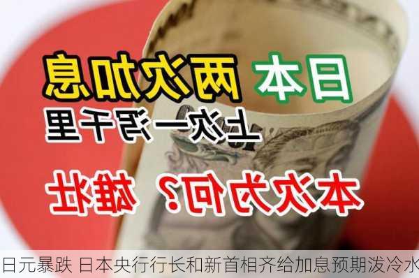 日元暴跌 日本央行行长和新首相齐给加息预期泼冷水