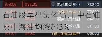 石油股早盘集体高开 中石油及中海油均涨超3%