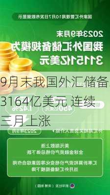 9月末我国外汇储备33164亿美元 连续三月上涨