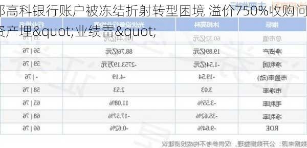 沐邦高科银行账户被冻结折射转型困境 溢价750%收购问题资产埋