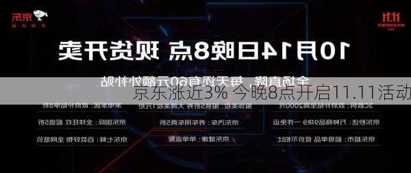 京东涨近3% 今晚8点开启11.11活动