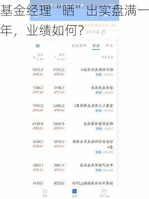 基金经理“晒”出实盘满一年，业绩如何？