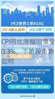 CPI同比涨幅回落至0.3%，下阶段走势如何