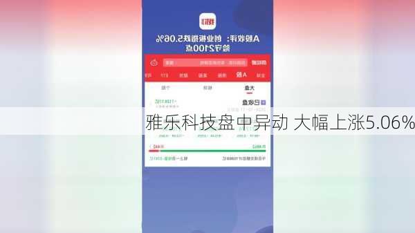 雅乐科技盘中异动 大幅上涨5.06%