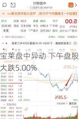 康宝莱盘中异动 下午盘股价大跌5.00%