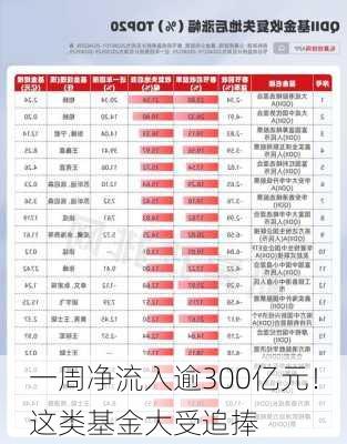 一周净流入逾300亿元！这类基金大受追捧