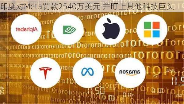 印度对Meta罚款2540万美元 并盯上其他科技巨头