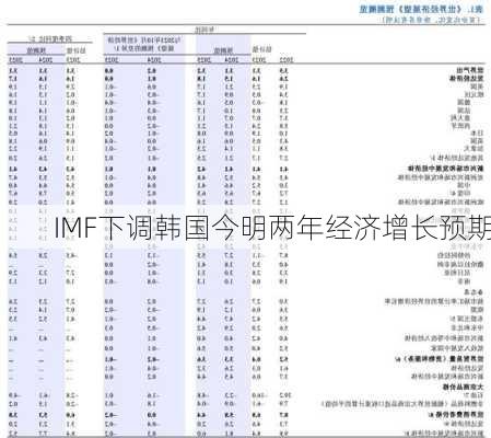 IMF下调韩国今明两年经济增长预期