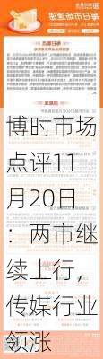 博时市场点评11月20日：两市继续上行，传媒行业领涨