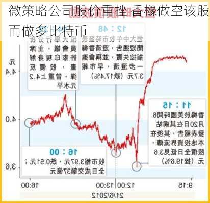 微策略公司股价重挫 香橼做空该股而做多比特币