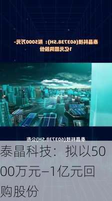 泰晶科技：拟以5000万元—1亿元回购股份