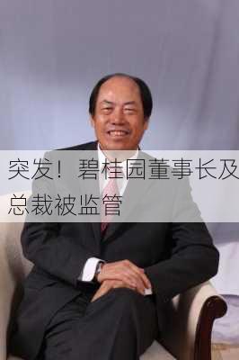 突发！碧桂园董事长及总裁被监管