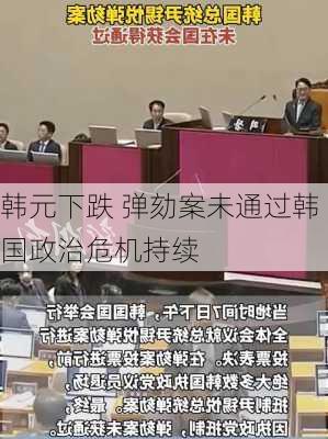 韩元下跌 弹劾案未通过韩国政治危机持续