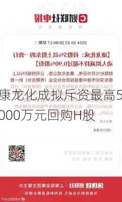 康龙化成拟斥资最高5000万元回购H股