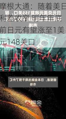 摩根大通：随着美日利差收窄 明年年底前日元有望涨至1美元148关口