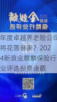 年度卓越养老险公司将花落谁家？2024新浪金麒麟保险行业评选投票速戳