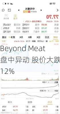 Beyond Meat盘中异动 股价大跌5.12%