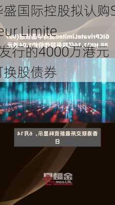 华盛国际控股拟认购Saveur Limited发行的4000万港元可换股债券