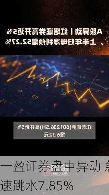 一盈证券盘中异动 急速跳水7.85%