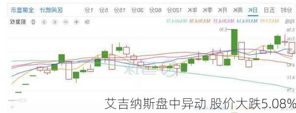 艾吉纳斯盘中异动 股价大跌5.08%