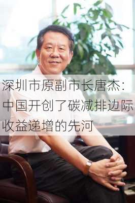 深圳市原副市长唐杰：中国开创了碳减排边际收益递增的先河